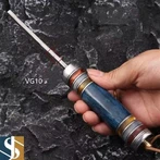 Дамаск стоманен танто нож